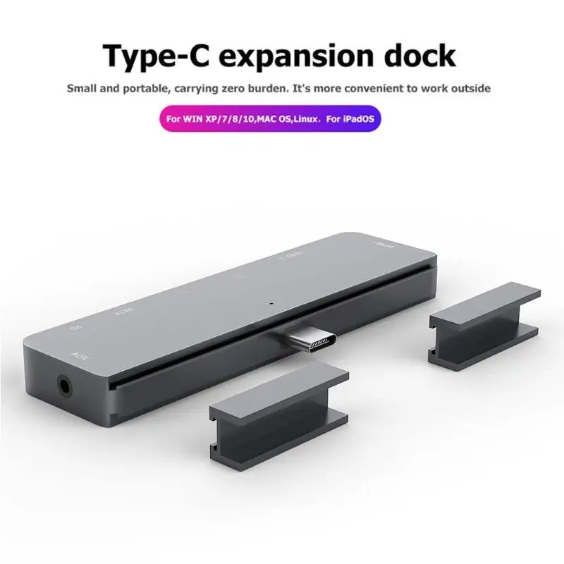 USB концентратор Тип C адаптер 4K HDMI 3 0 5 мм разъем AUX Type док станция для iPad Pro 2018 Macbook