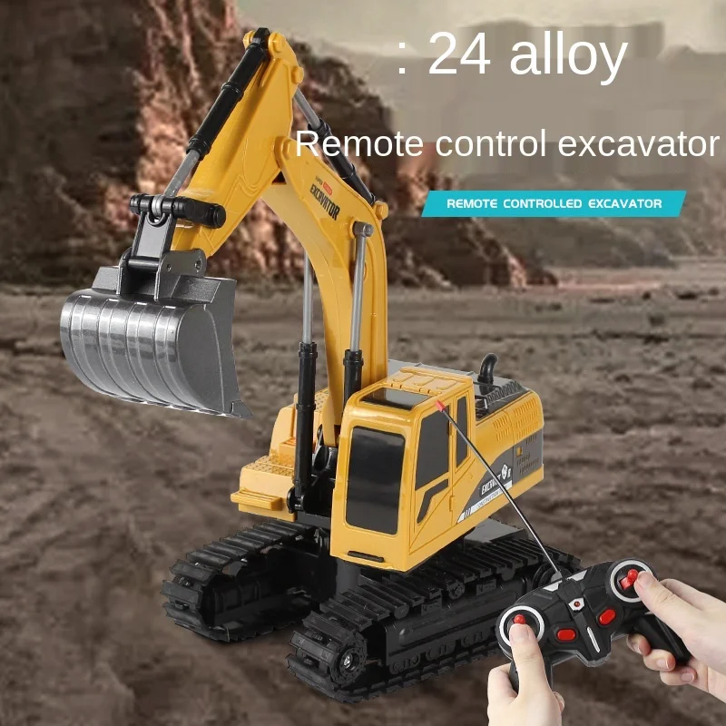 

2,4G беспроводной экскаватор 1:24, игрушка, бульдозер, экскаватор из сплава и пластика, электрический автомобиль, Детский Рождественский подар...
