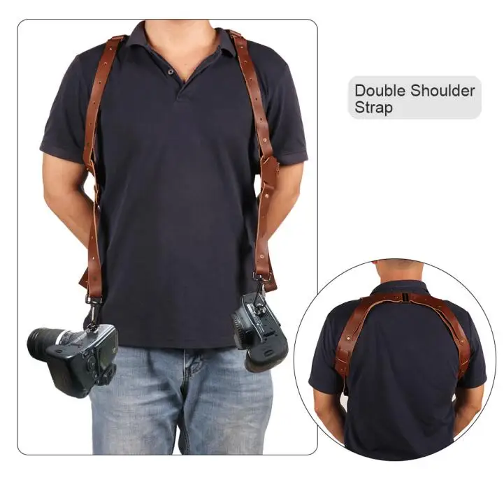 double shoulder Sindax ремешок для камеры кожаный ремешок для зеркального фотоаппарата одиночный двойной плечевой ремень с розовой наковальней Индия Эрл камера жгут для Canon Nikon DSLR - Цвет: double shoulder