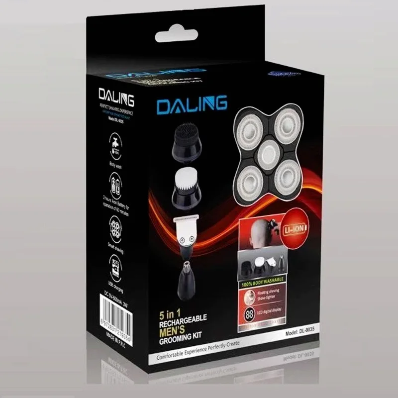 

wet dry electric shaver for men beard hair trimmer electric razor rechargeable bald shaving machine LCD display grooming kit