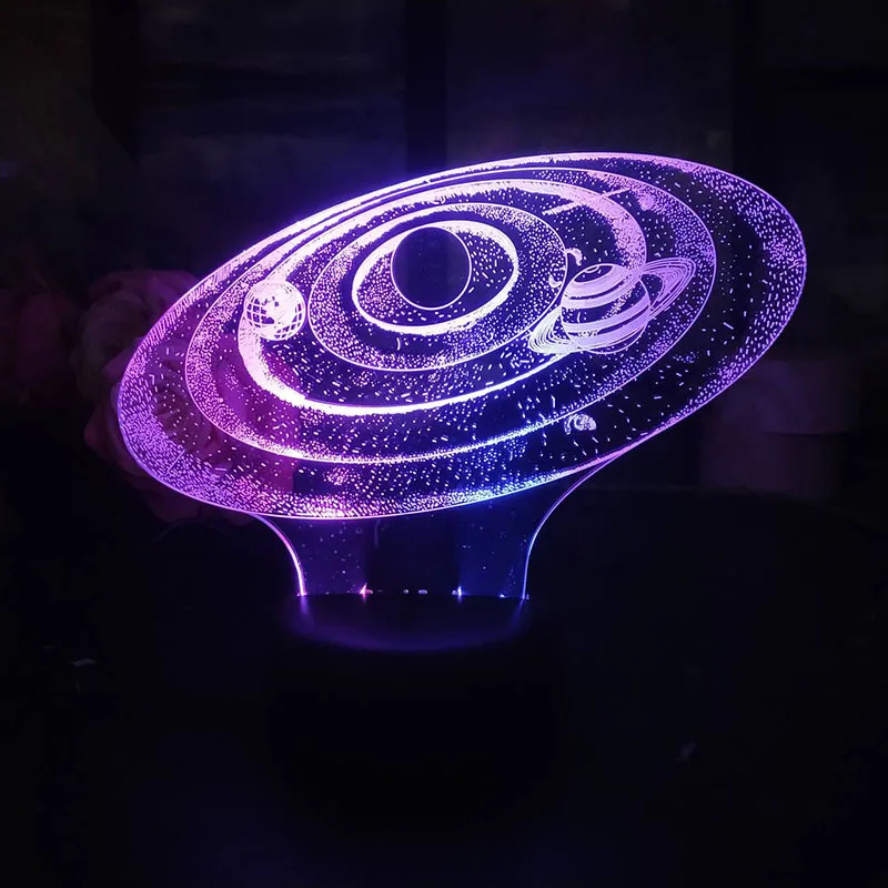 Солнечная Системы 3D ночной Светильник планета usb Настольный светильник