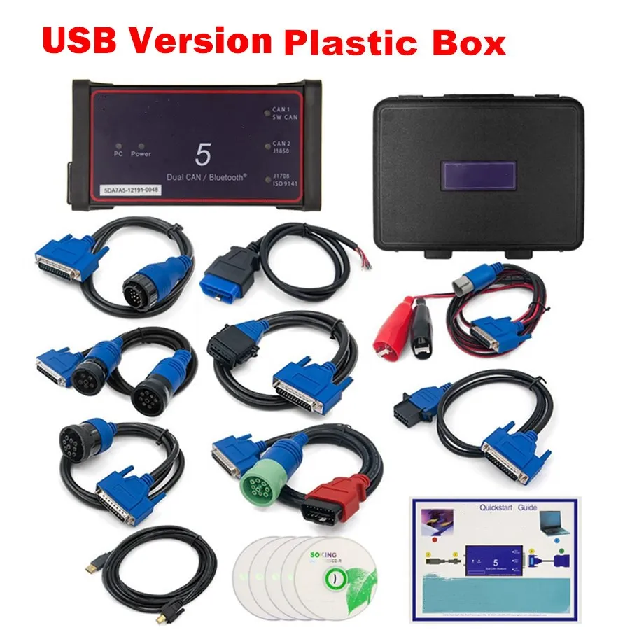 

Профессиональный DPA 5 адаптер протокола Dearborn 5 полностью адаптеров DPA5 сканер для тяжелых грузовиков USB / Bluetooth Dual CAN DPA 5