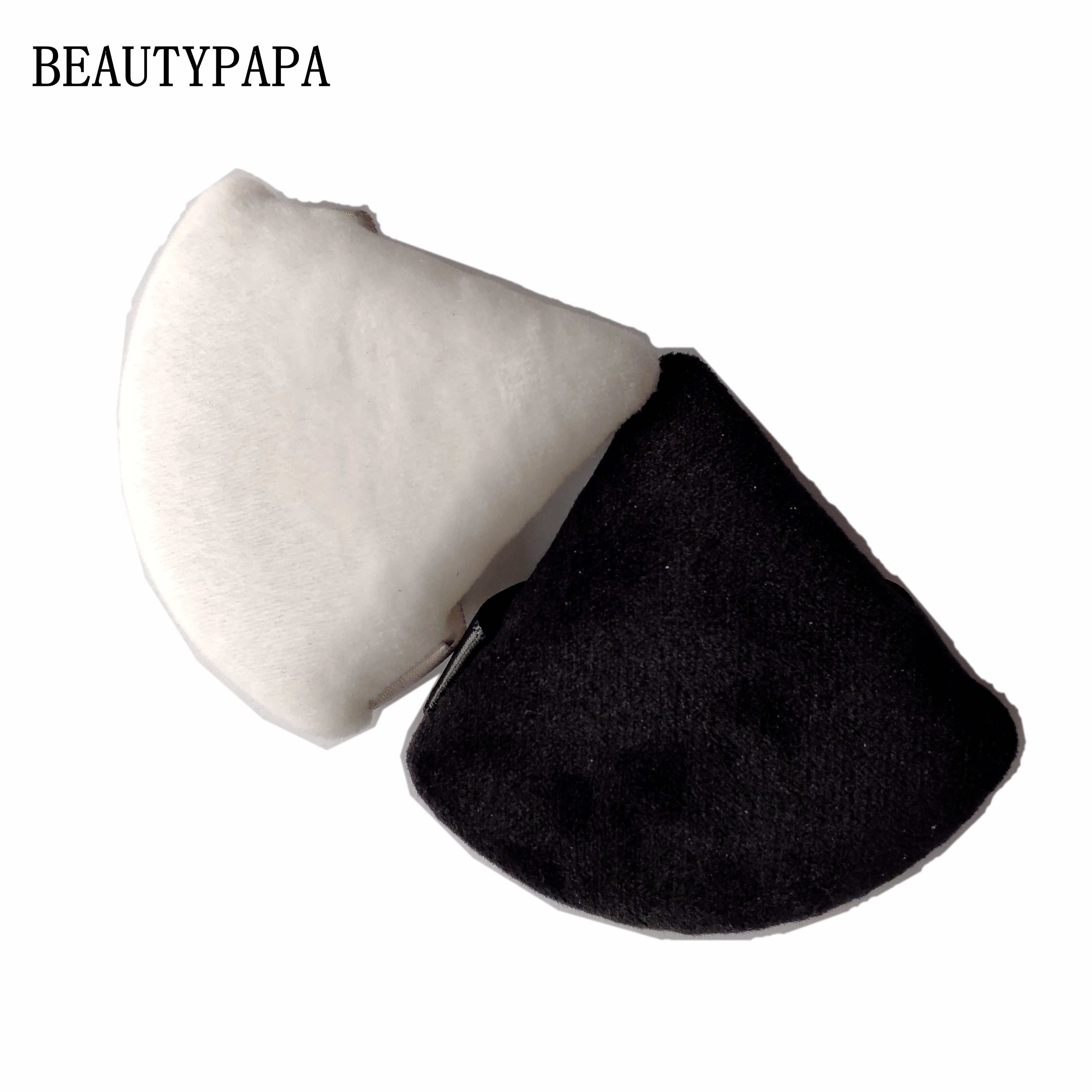 Beautypapa 2 шт. (черно белая) Треугольная бархатная пудра косметические пуховки мини