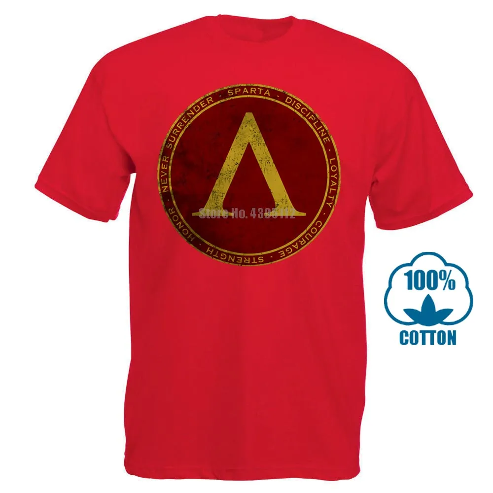 Спарта футболка Spartans Poleis Polis Spartaner Spartiaten Never Surrender - Цвет: Красный