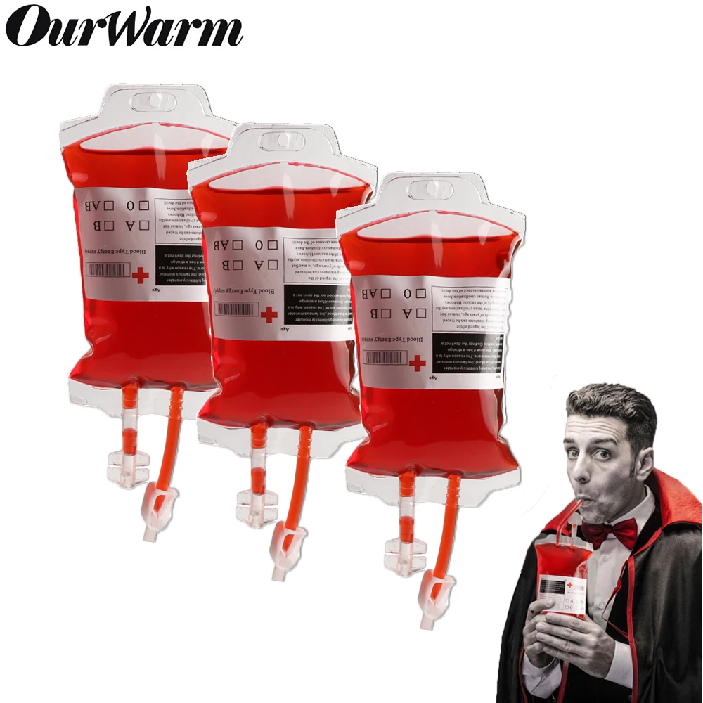 OurWarm 10 шт. вампиры многоразовые кровяные мешки контейнер для сока колы вина пакет