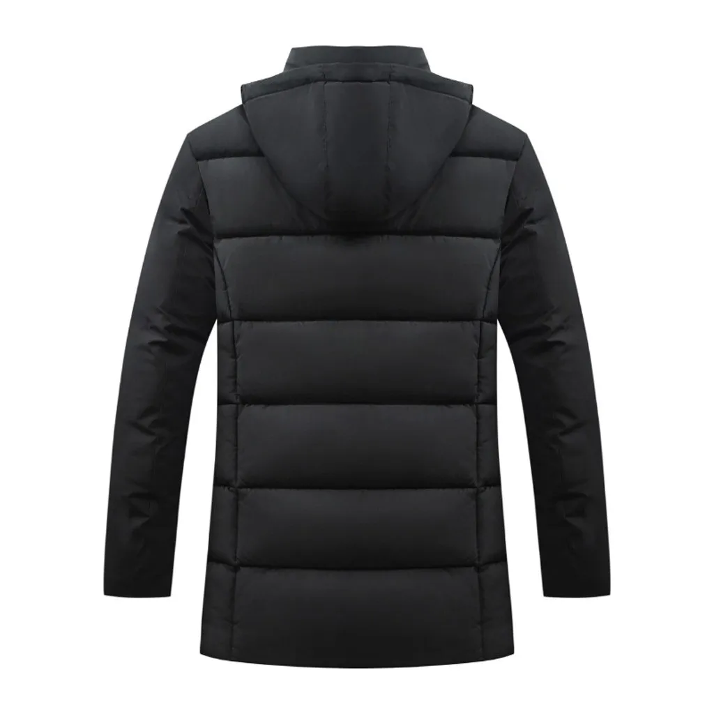 2019 New Winter Coat Men High Quality Cotton Padded Hooded Wadded Thick Warm Outerwear Casual Male Parkas XL-4XL | Мужская одежда