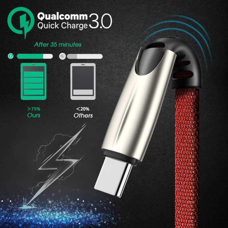 3а USB Type C Быстрая зарядка кабель для Huawei Mate 20 Lite 30 Pro супер быстрый зарядный Xiaomi Mi 9T