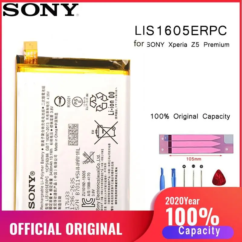 Оригинальный аккумулятор для телефона SONY Xperia Z5 Premium Z5P Dual E6853 E6883 сменные батареи