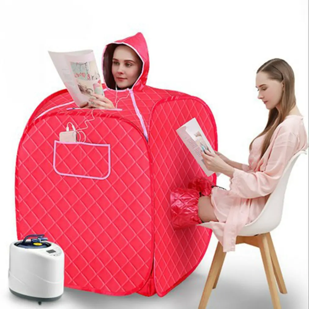 

Steam Sauna Portable Spa Room Home Beneficial Full Body Slimming Folding Detox Therapy Steam Fold Sauna Cabin Sauna Generator