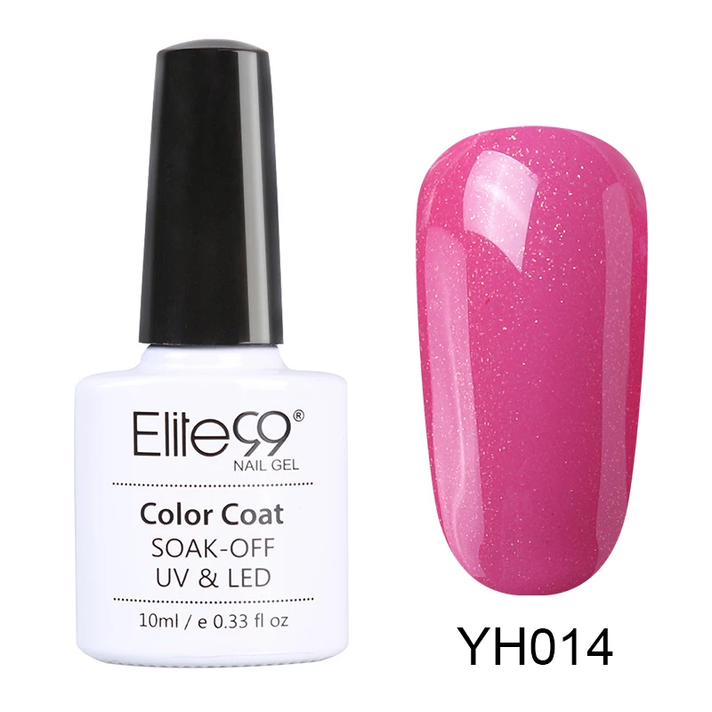 YH014 Elite99 10 мл розовый цвет УФ Гель-лак Полупостоянный праймер верхнее покрытие гель лак для ногтей, маникюр гель лак для ногтей - Цвет: YH014