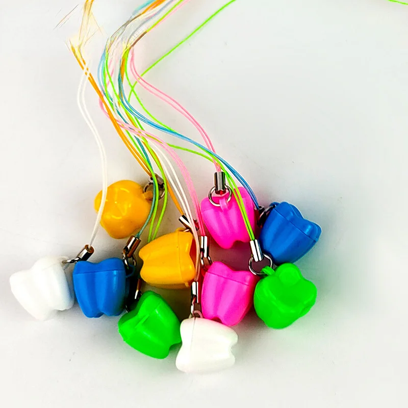 Cajas de almacenamiento de dientes de leche para ni&ntilde;os, minicontenedor para guardar dientes, recuerdo infantil, con forma de diente, para chico, 10 Uds.-0