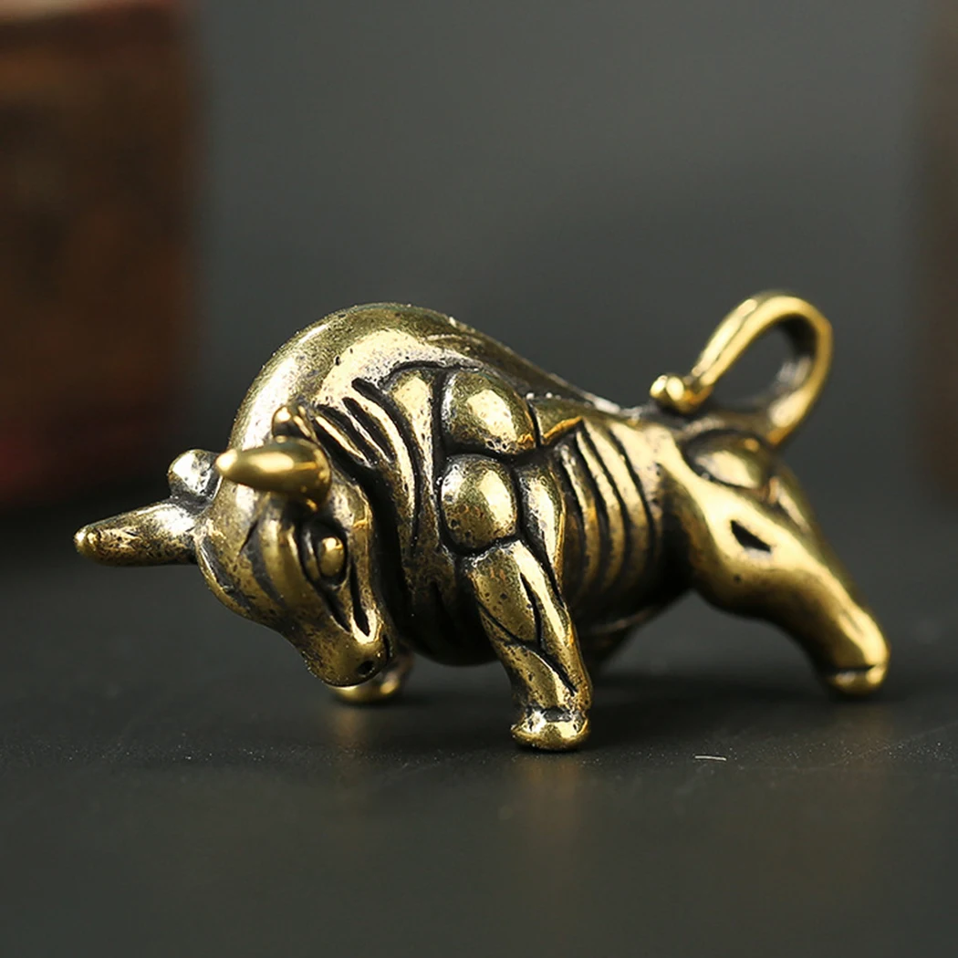 

Home Brass Ornament Office Pure Copper Retro Statue Accessories Vintage Cow