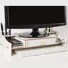 Стояк для компьютерного монитора-органайзер-полки-стол-стояк-динамик-ярусы-маленький-деревянный-держатель-управление-выдвижной ящик-подставка