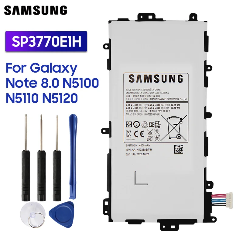 Samsung оригинальный запасной аккумулятор SP3770E1H для GALAXY Note 8 0 N5120 N5100 N5110 аутентичный