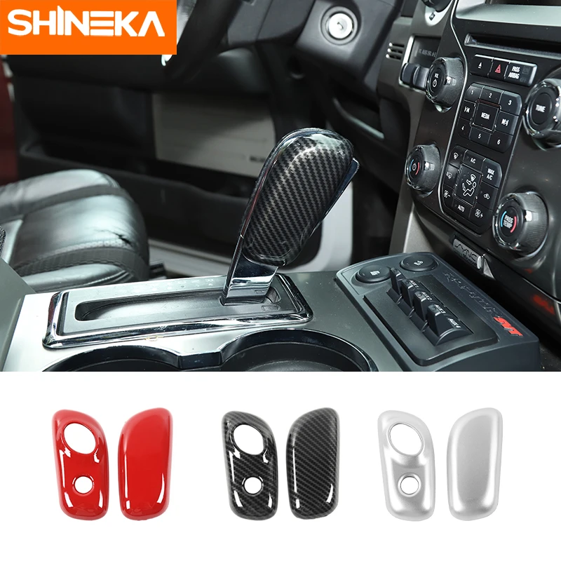 

SHINEKA Interior Accessories for Ford F150 Car Gear Shift Head Decoration Cover Stickers for for Ford F150 Raptor 2009-2014