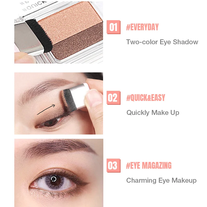 

Double Color Lazy Eye Shadow Makeup Palette Glitter Palette Eyeshadow Pallete Waterproof Glitter Eyeshadow Shimmer Cosmetics