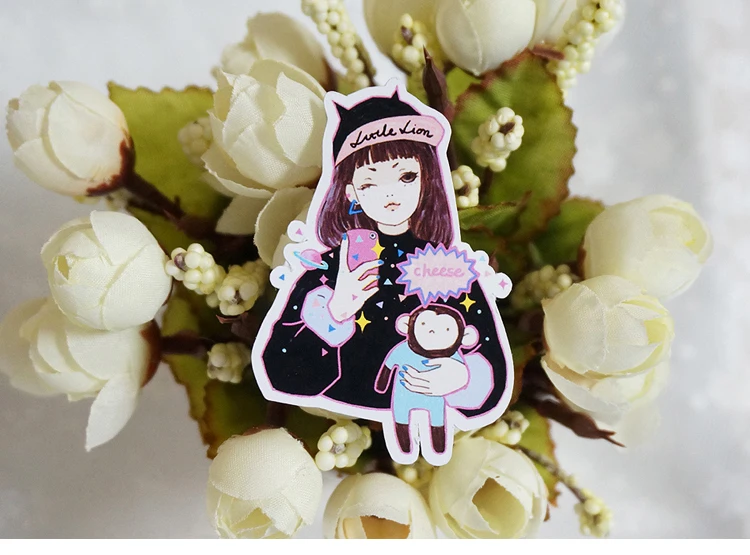 18 шт. бумажные стикеры для девочек |