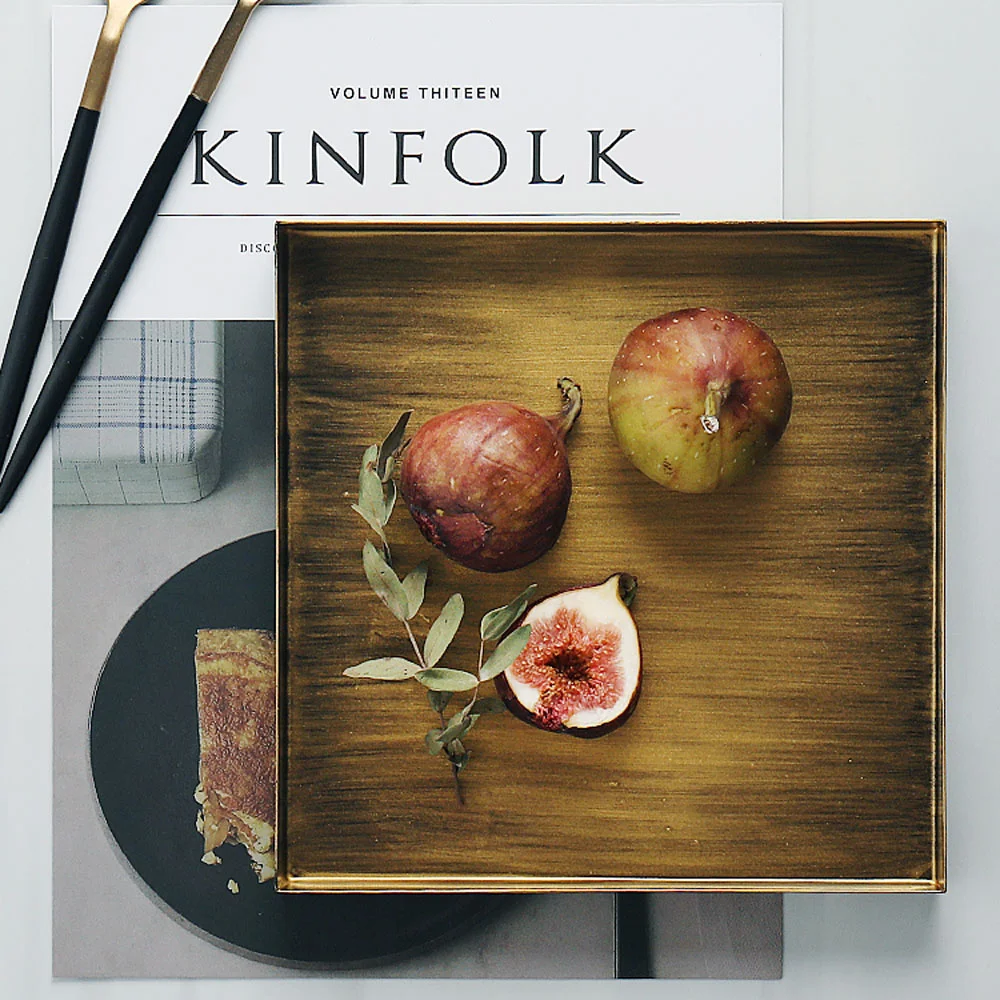 Металлический поднос для хранения домашние лотки фруктового торта десерта