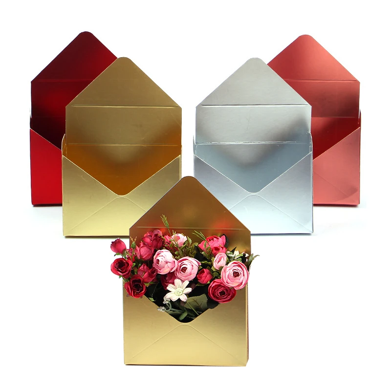 

Envelope Flower Boxes Basket Bouquet Gift Box Folding Floral Bouquet Cardboard Packing Box Flower Paper Holder Decor