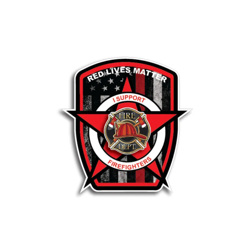 

Funny Car Stickers American Flag Firefighter Accessories Motorcycle Cover Scratches Waterproof PVC 13cm *12cm
