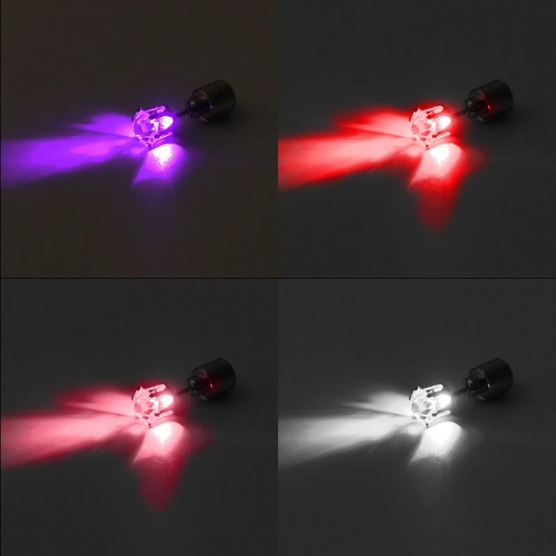 

9 Pairs Diamond LED Color Change Party Stud Earrings Light Up Earrings Unisex