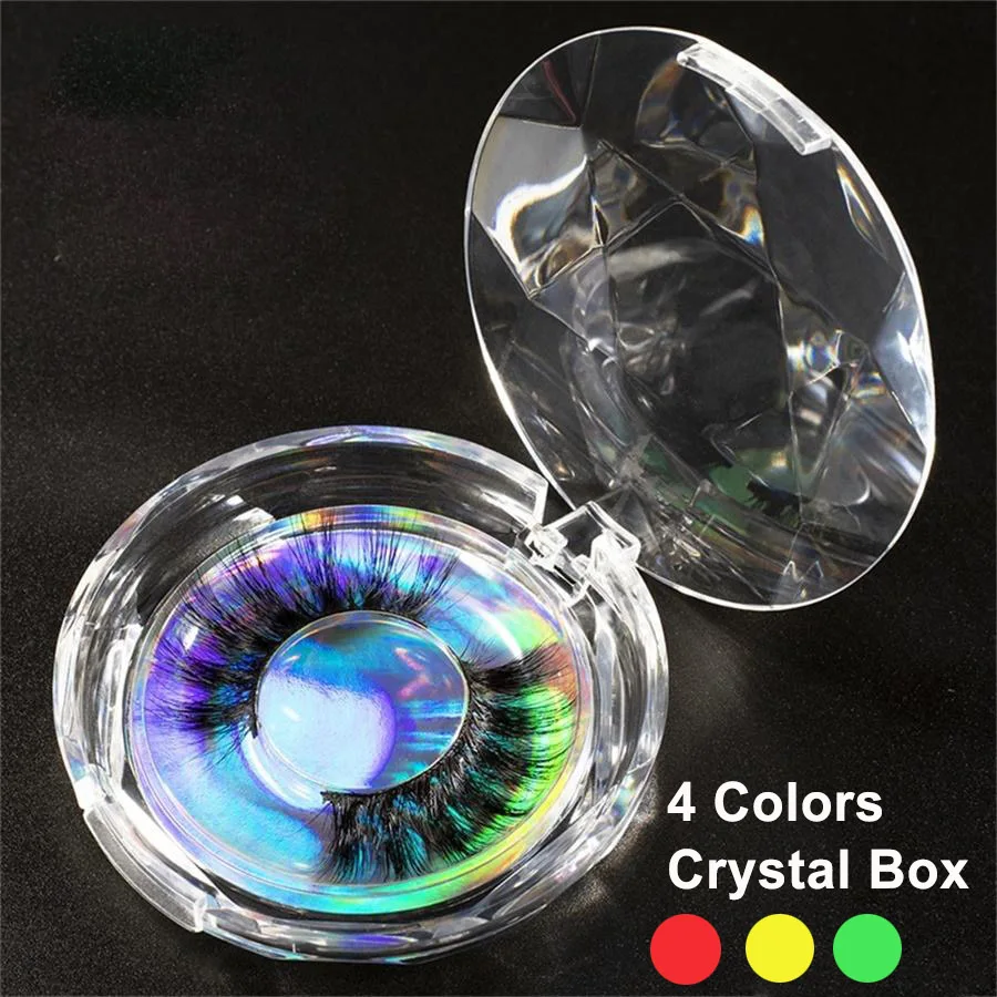 Прозрачные круглые магнитные коробки для ресниц прозрачная упаковочная коробка