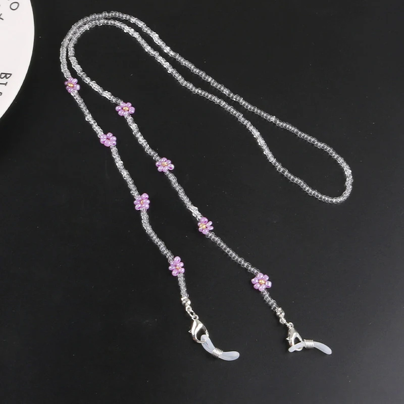 

1PC Flowers Beaded Glasses Chain Women Men Anti-lost Sunglasses New Eyeglass Lanyard Hold Straps Eyewear Retainer Jewelry