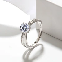 diamond ring 925 sterling silver 1ct moissanite ring womens fashion jewelry engagement wedding rings fashion jewelry
