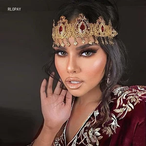 new arabic bridal hair jewelry metal tassels hair chain for women algerian tradition wedding hair accessories bridesmaid gift free global shipping