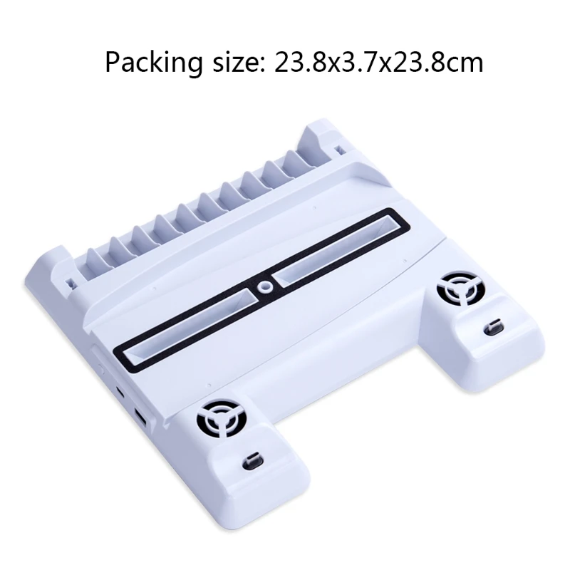 

Multi-function Stand Cooling Fan Charging Base With Game Disc Storage For PS5 DE/UHD Controller Charging Dock