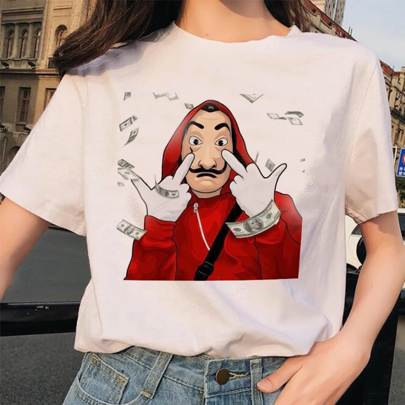 2019 Новая модная женская бумажная домашняя маска дизайн забавная Футболка с