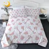 BlessLiving Scroll Wheel Quilt Set Cartoon Bed Cover and Bedspreads Pink Jade Air-conditioning Comforter Beautiful Funda Nordica 1