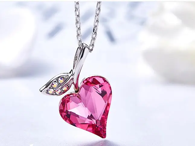 

UXN148 925 Silver Zircon Girls Wedding Garment Necklace Birthday Party Gift