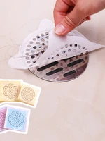 10pcs disposable bathroom sewer outfall sink drain hair strainer stopper filter sticker kitchen supplies anti blocking strainer
