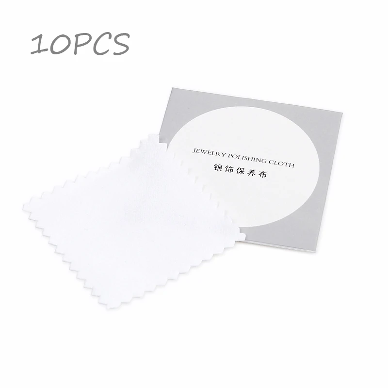 New 10pcs/Pack Polish Cleaning Polishing Cloth With Package Cleaning Cloth Wiping Cloth Of Jewelry