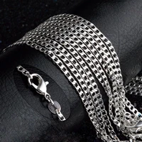 silver color plated copper metal width 2mm flat snake chains necklaces 16 30inches for jewelry