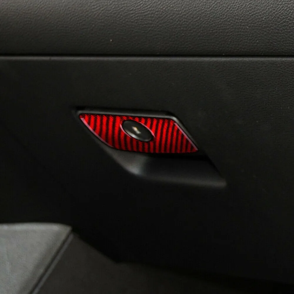 

1* Sticker 2010-2015 Storage Box Handle Carbon Fiber Decoration For Camaro Red