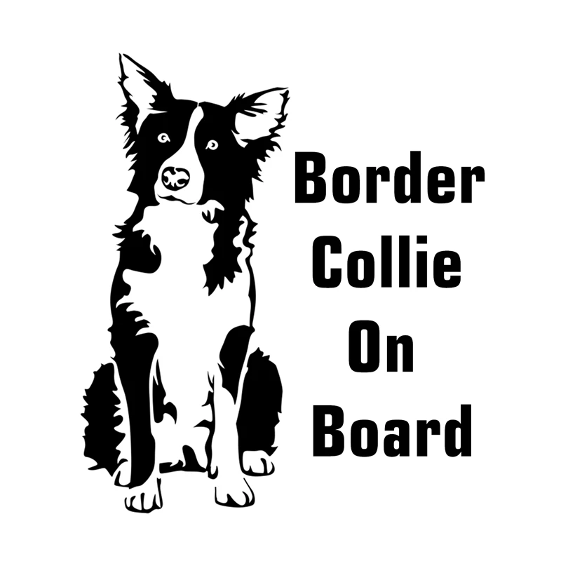 

LLY-0570 Personalized Car Stickers Border Collie Modeling Decal PVC Cars Motorcycle Sunscreen Waterproof Creativity Decals Decor