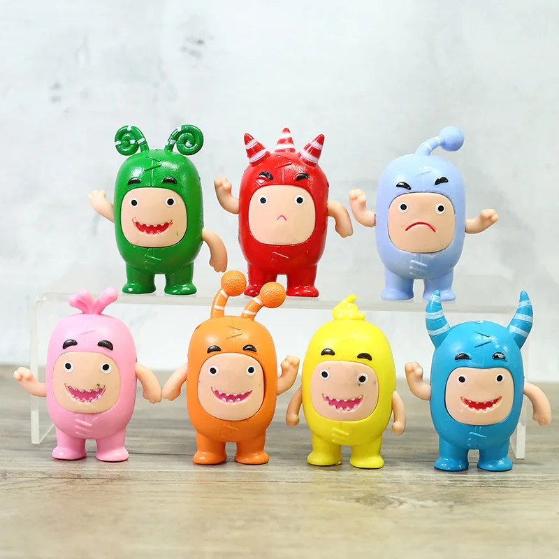 Oddbods ПВХ Фигурки игрушки Настольные куклы подарок 7 шт./компл.|Игровые фигурки и