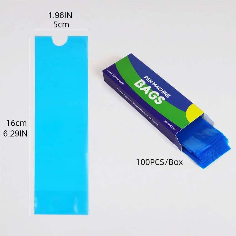 100PCS Disposable Cartridge Tattoo Machine Covers Sleeves Filter Pen Bag Protect Grips Cleaning Supplies Tool