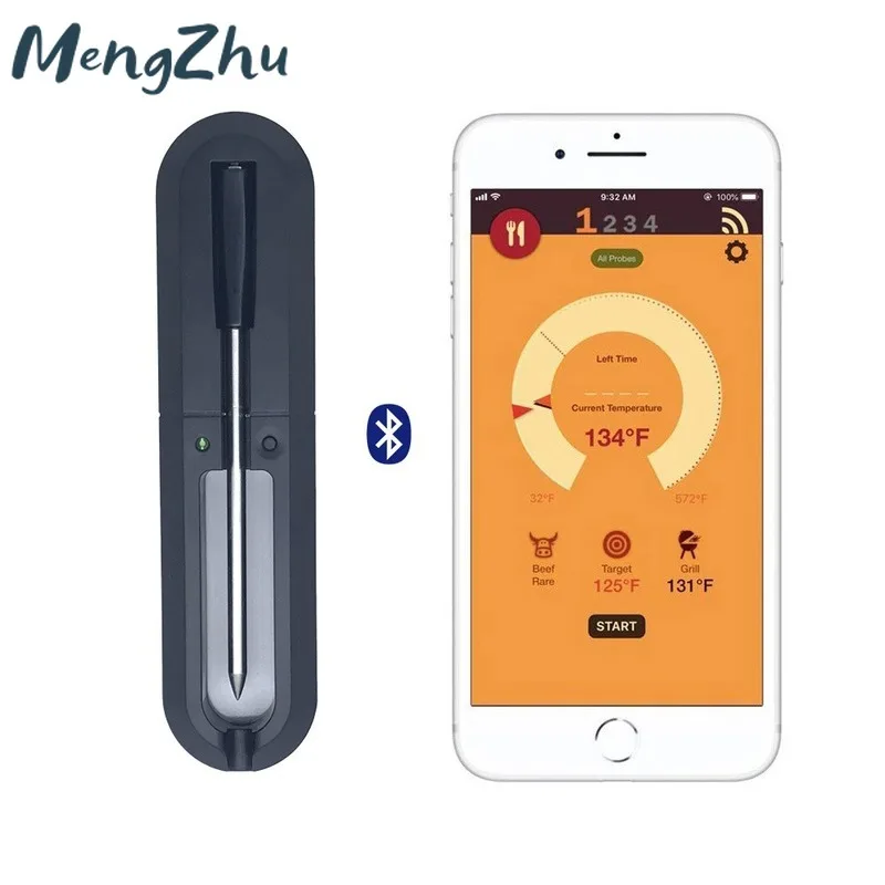 

BBQ Wireless Bluetooth Barbecue Thermometer Probe Mobile App Kitchen Food Barbecue Oven Thermometer