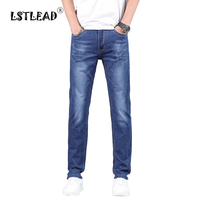 

New Men's Casual Fashion Slim Straight Stretch Jeans Jeans Style Fit Type Waist Type Length Pattern Type Wash Decoration