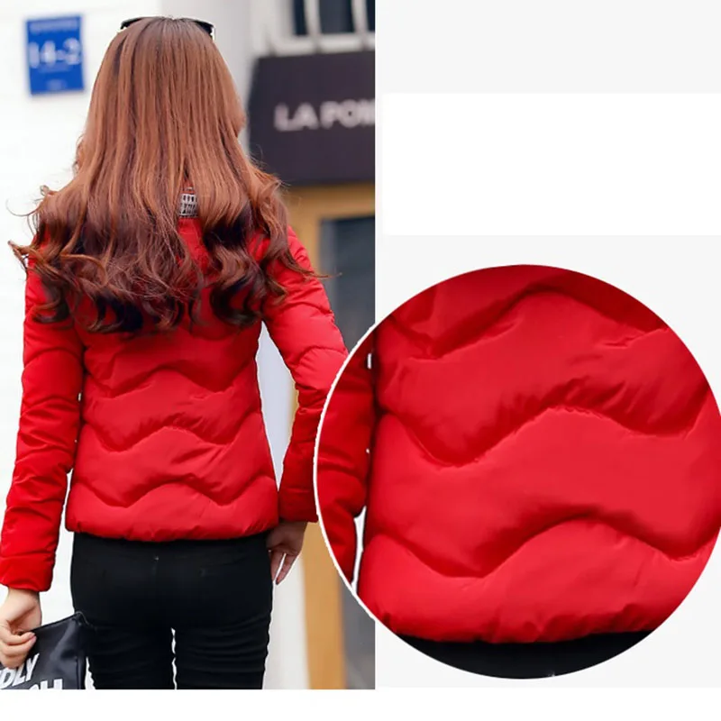 Новинка 2019 зимние пальто модная женская пуховая куртка из хлопка облегающая