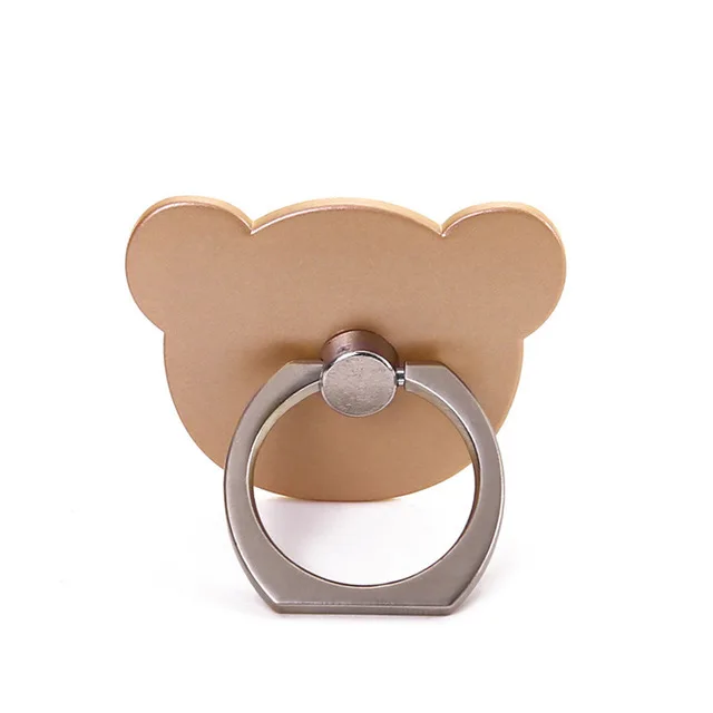 Bear Gold Finger Ring Mobile Socket Phone Stand Holder For Samsung Xiaomi For iPhone 8 7 6 6S Plus 5S Smart Phone IPAD MP3 Car Mount Stand - Цвет: Bear Gold