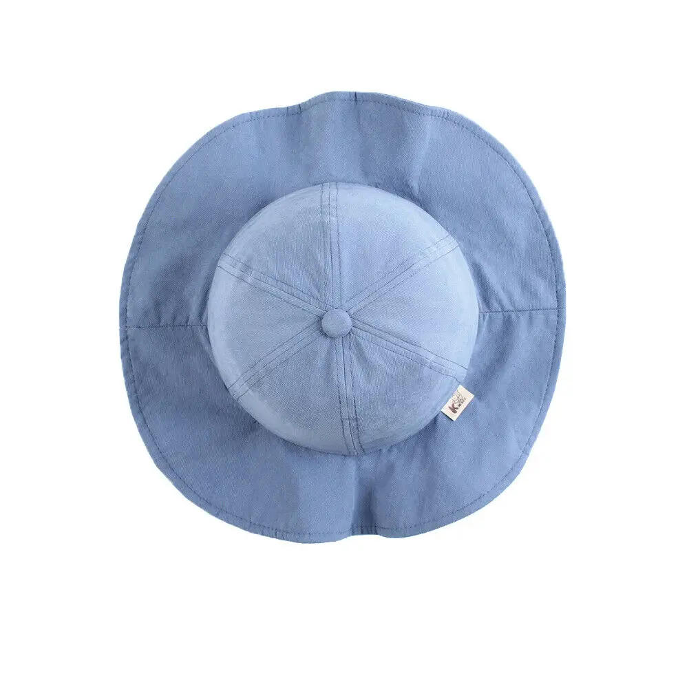 Милые детские Панамы Детские однотонные желтые хаки шапки для рыбака девочек