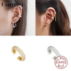 Серьги-клипсы женские из серебра 925 пробы, с фианитами AAAAA, W4