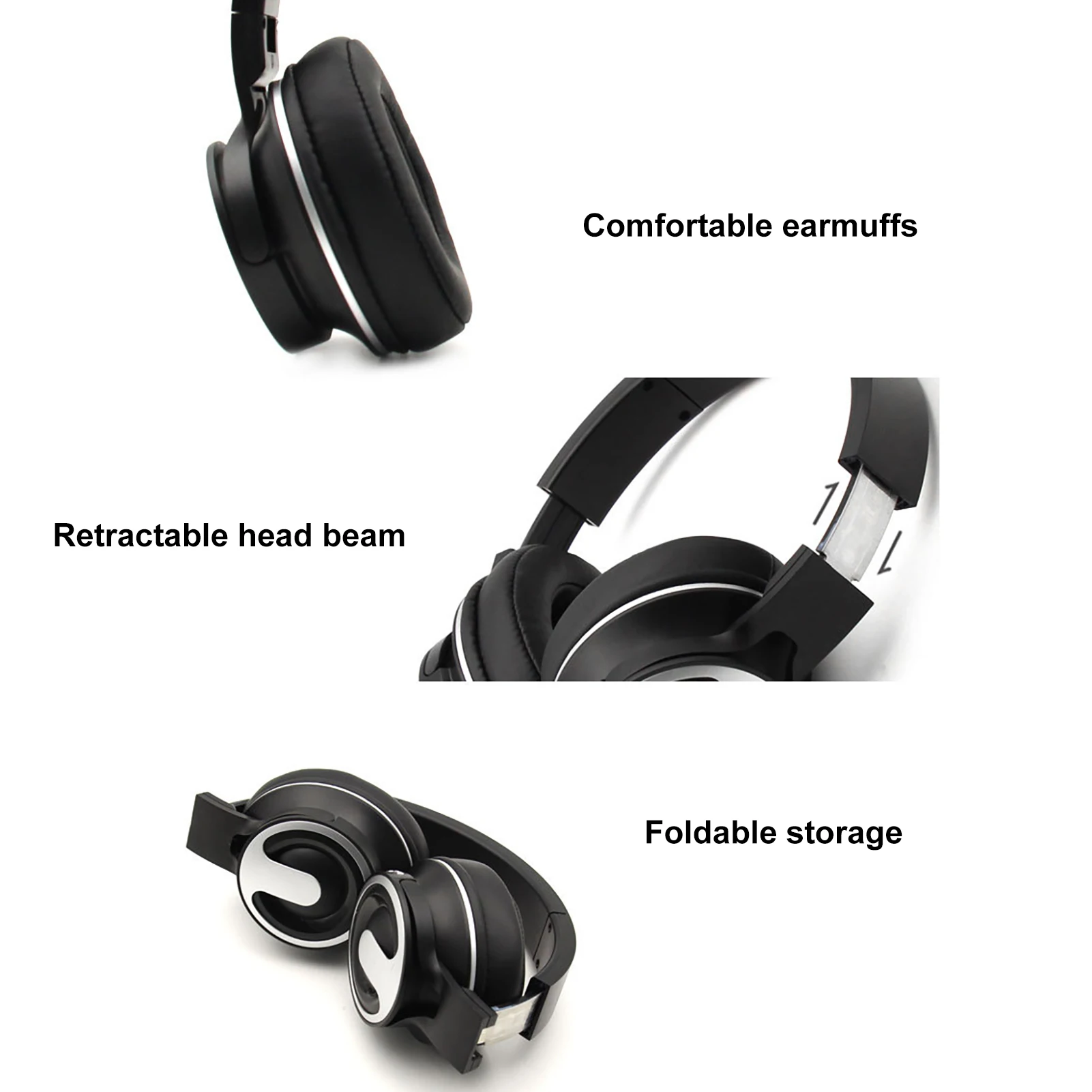 

Wireless Bluetooth 5.0 Dynamic 3.5mm Headset Bass Sports Music Headset Noise Reduction Comfortable Wearing For Phones