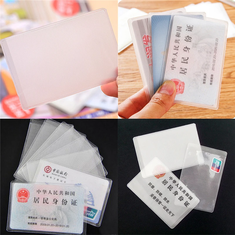 

10x PVC Credit Card Holder Protect ID Card Business Card Cover Clear Frosted