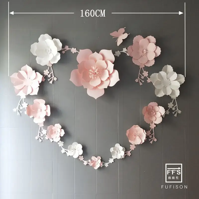 SET22 # ТФ Свадебный декор Бумага цветок настенное украшение для комнаты вечерние