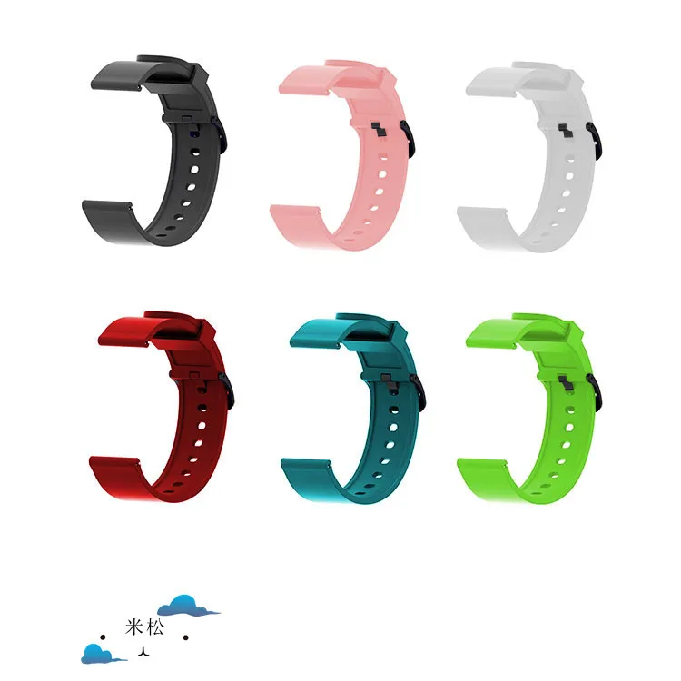 20mm Sports Silicone Wrist Strap bands for Xiaomi Huami Amazfit Bip U S Lite Youth Smart Watch Replacement Band Smartwatch